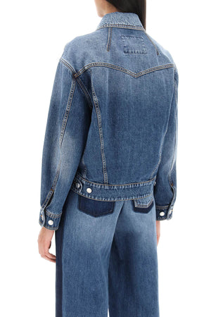 ALEXANDER MCQUEEN Stylish Blue Cocoon Jacket for Women - SS24 Collection