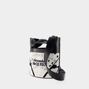ALEXANDER MCQUEEN White Bucket Bow Crossbody Bag for Women - SS24 Collection
