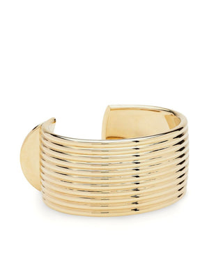 FERRAGAMO Engraved Gold-Tone Wide Band Bracelet for Women