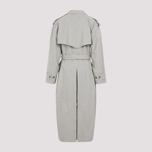 Áo Khoác Trench Cotton Xanh dành cho Nữ