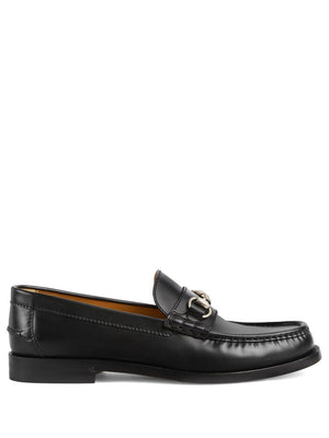 GUCCI Black Ethiopian Leather Loafers for Men