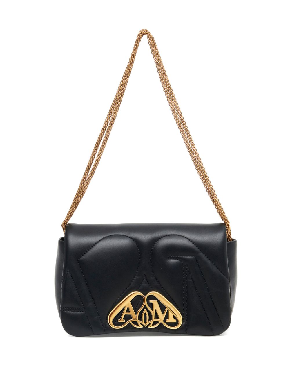 ALEXANDER MCQUEEN Mini Exploded Seal Crossbody Shoulder Bag for Women - Black