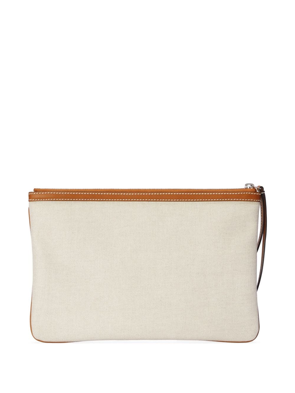 GUCCI Mini Beige Canvas Logo Pouch Handbag