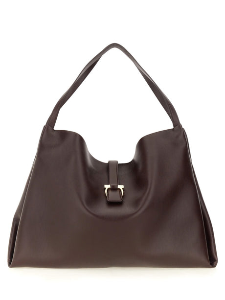 FERRAGAMO Large Leather Tote Handbag