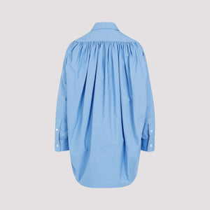 BOTTEGA VENETA Blue Cotton Shirt for Women - SS24 Collection