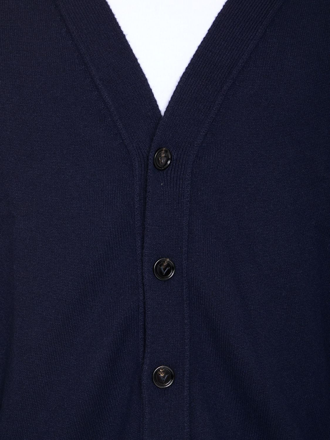 BOTTEGA VENETA Luxurious Navy Cashmere Cardigan for Men - SS24 Collection