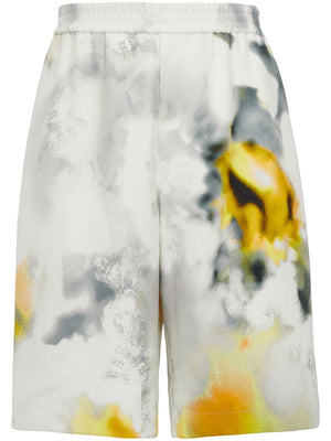 ALEXANDER MCQUEEN Faded Abstract Print Bermuda Shorts