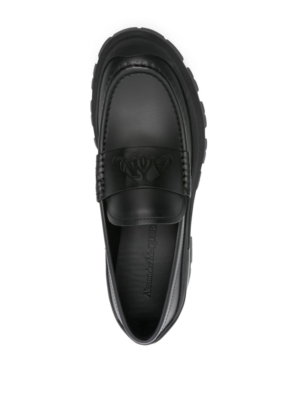 Men's Black Leather Loafers with Signature Logo for Spring/Summer 2024