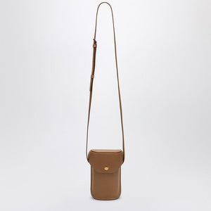 SAINT LAURENT Elegant Mini Brown Leather Crossbody Bag for Men