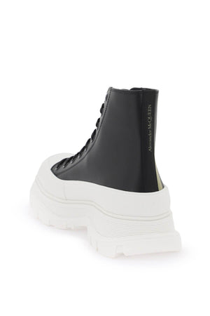 ALEXANDER MCQUEEN Men's Mixed Colour 'Tread Slick Graffiti' Ankle Boots for SS24