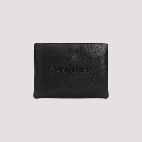 SAINT LAURENT Elegant Leather Clutch for Men - 30x21 cm