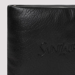 SAINT LAURENT Elegant Leather Clutch for Men - 30x21 cm