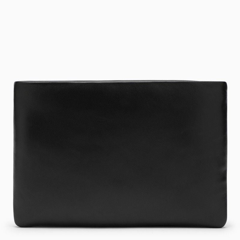 SAINT LAURENT Black Padded Lambskin Clutch Handbag | SS24 Collection