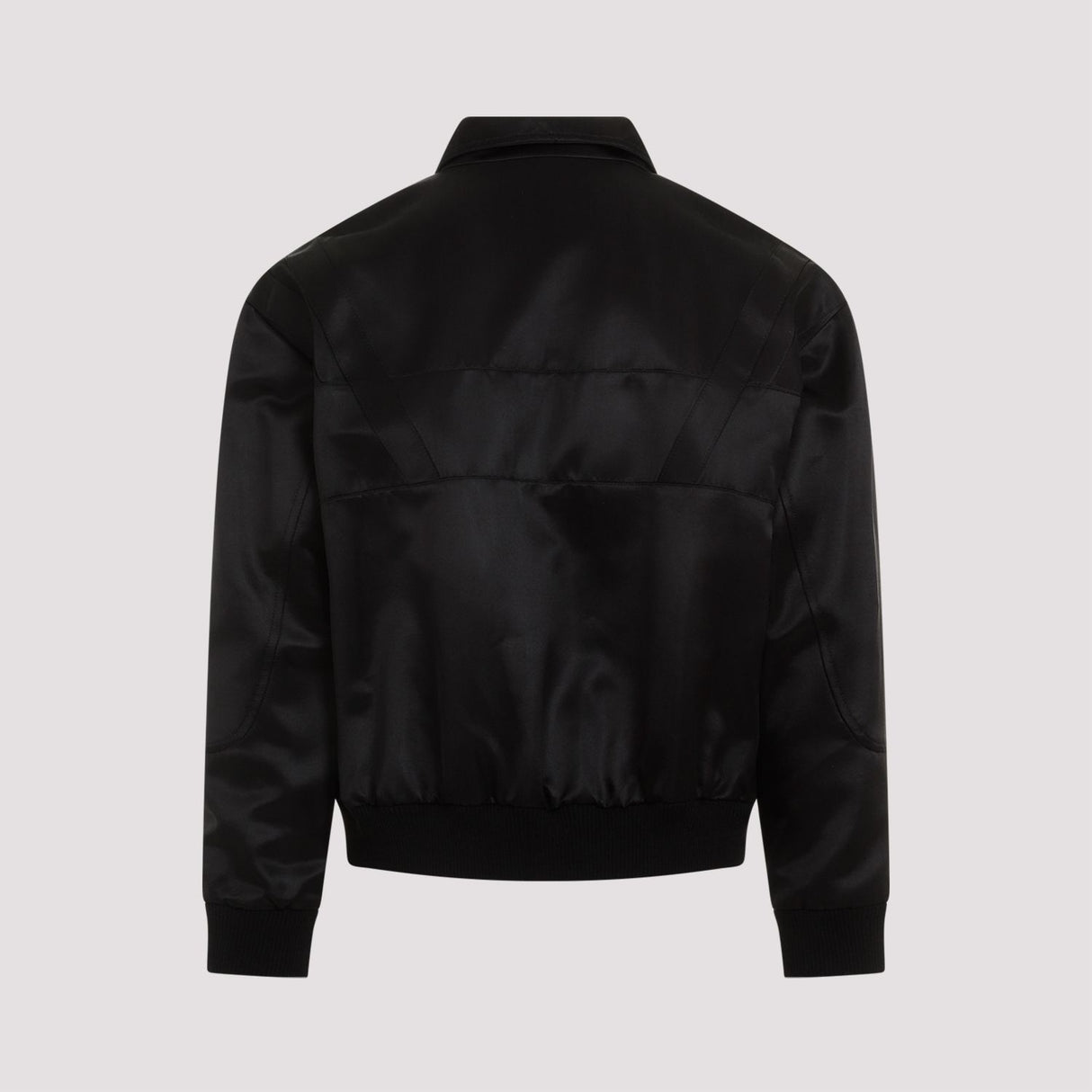 SAINT LAURENT Men's Satin Teddy Jacket in Black for SS24