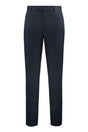 ZEGNA Navy Stretch Cotton Chino Trousers for Men - SS24