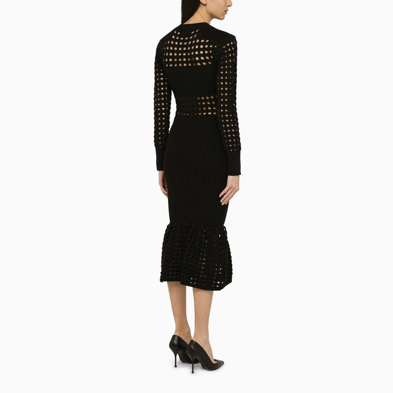 Black Knit Midi Dress