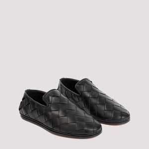 BOTTEGA VENETA Black Nappa Leather Sandals for Women