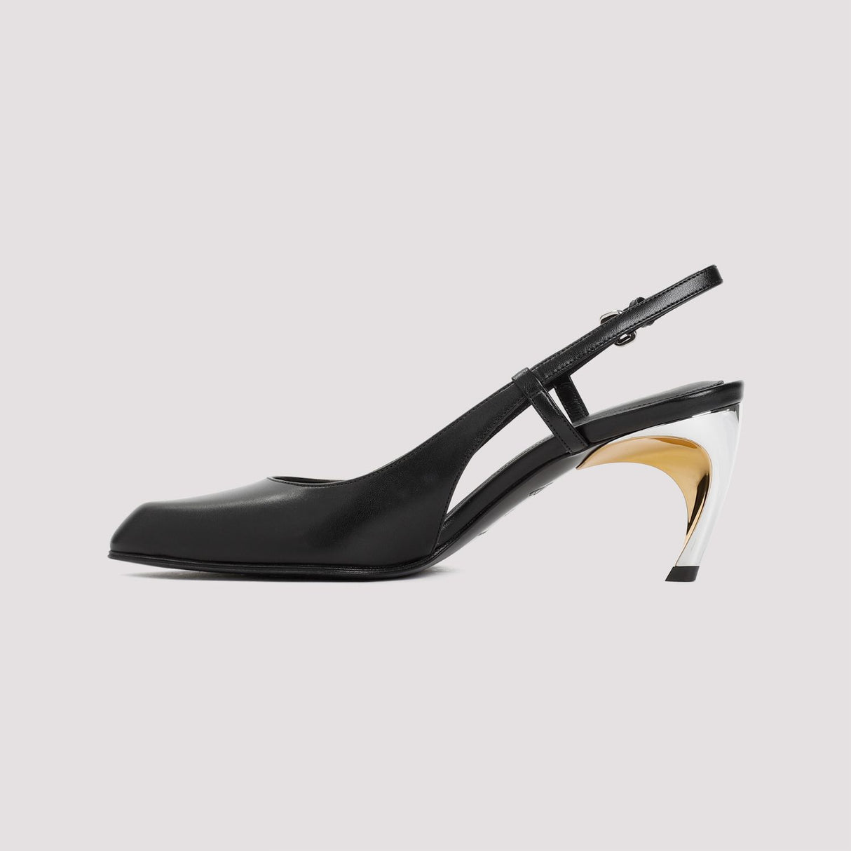 حذاء ضخم جلدي أسود للنساء - مجموعة ربيع/صيف 2024