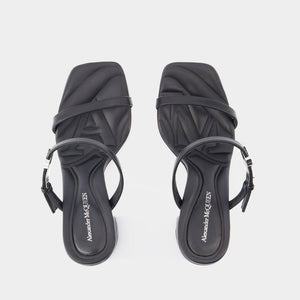 Sandal Gót Cao Màu Đen Cho Nữ - Bộ Sưu Tập SS24