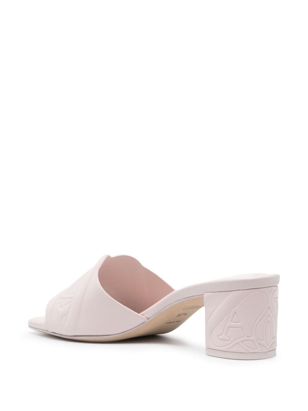 Light Pink Leather Embellished Women's Sandals for SS24