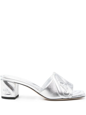 ALEXANDER MCQUEEN Glamorous Metallic Sandals for Women - Perfect for 24SS Season!