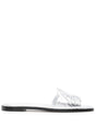 ALEXANDER MCQUEEN Elegant 24SS Silver Women Sandals with Chic Cut-outs