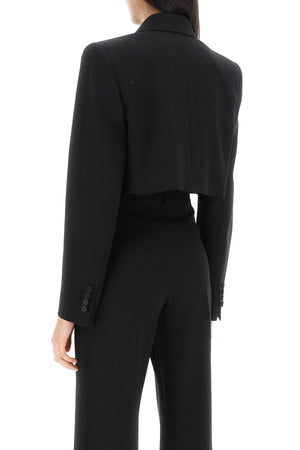 ALEXANDER MCQUEEN Cropped Tuxedo Jacket in Black for Women