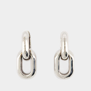 ALEXANDER MCQUEEN Silver Peak Chain Women's Earrings for SS24