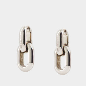 ALEXANDER MCQUEEN Silver Peak Chain Women's Earrings for SS24