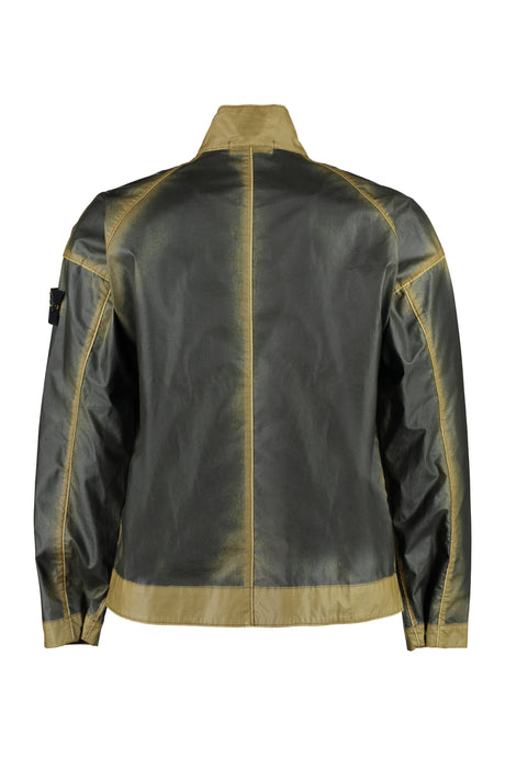 Men's Beige Coated Fabric Jacket - SS23 Collection