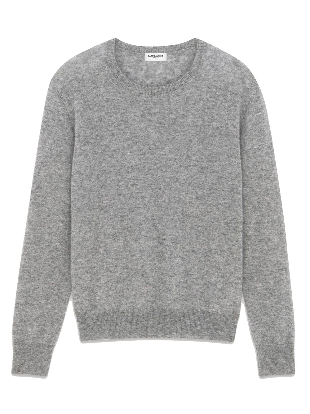 SAINT LAURENT Luxurious Grey Cashmere-Silk Sweater