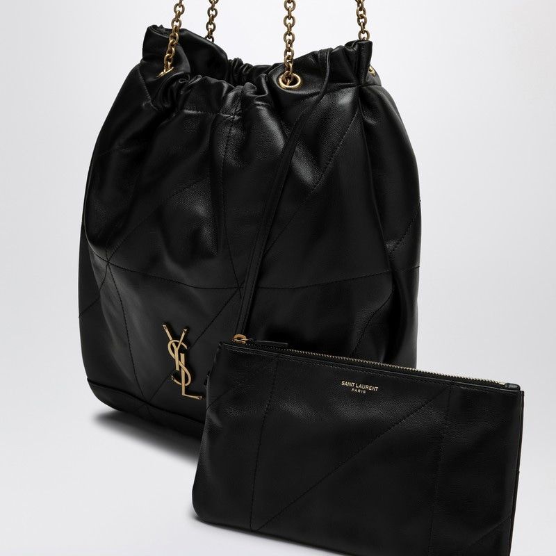 SAINT LAURENT Jamie 4.3 Mini Pochon Black Lambskin Handbag