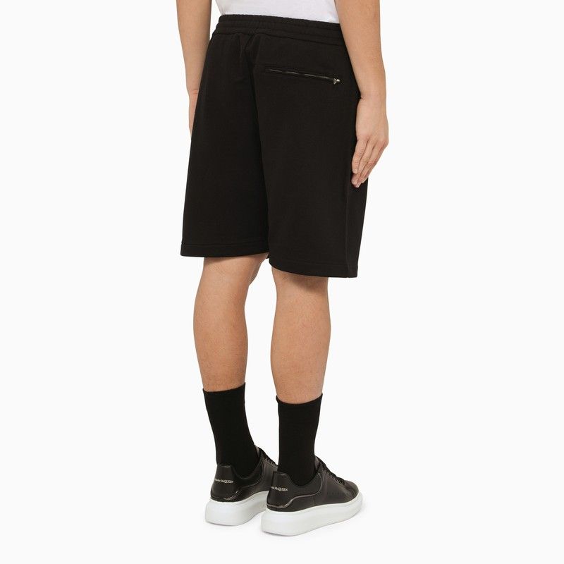 Men's Organic Cotton Black Logo Sweat Shorts