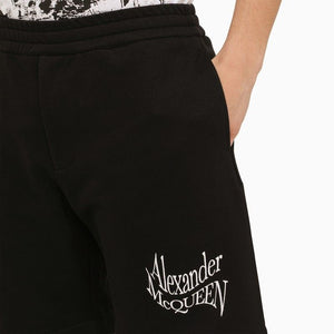 Men's Organic Cotton Black Logo Sweat Shorts