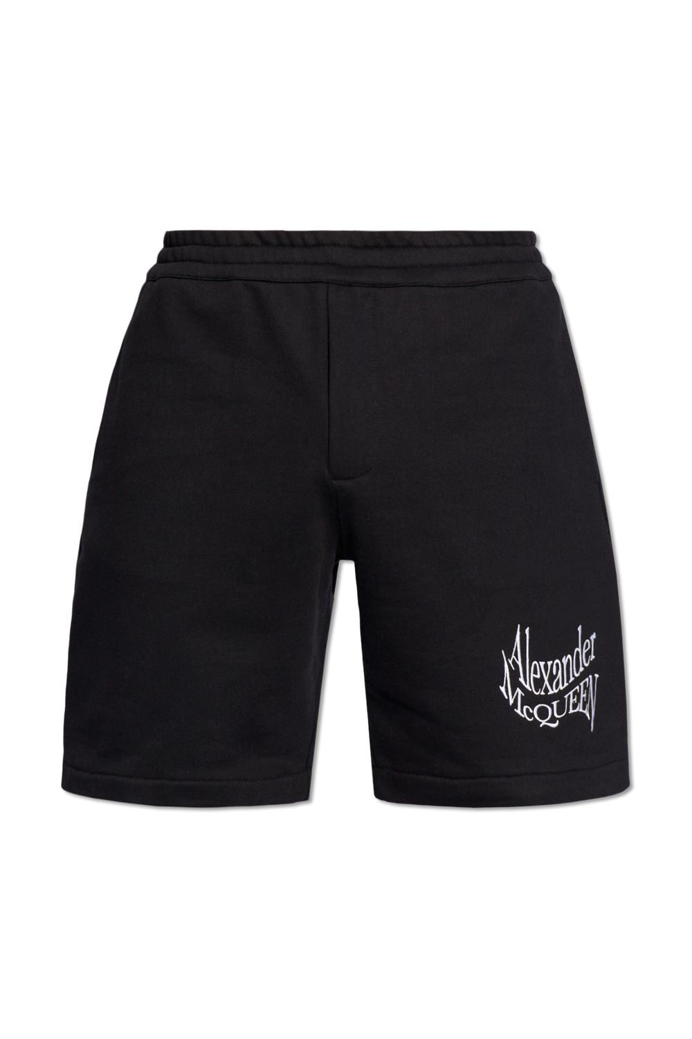 Men's Organic Cotton Black Logo Sweat Shorts