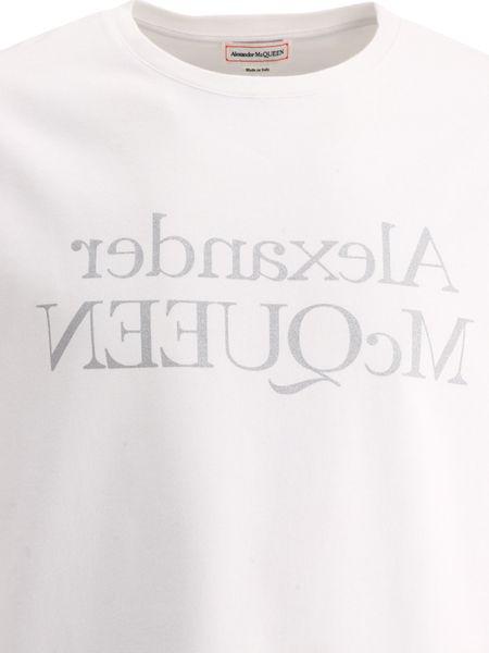 ALEXANDER MCQUEEN Organic Cotton Reflected Logo T-Shirt for Men