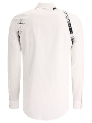 ALEXANDER MCQUEEN Men's White Printed Harness Shirt