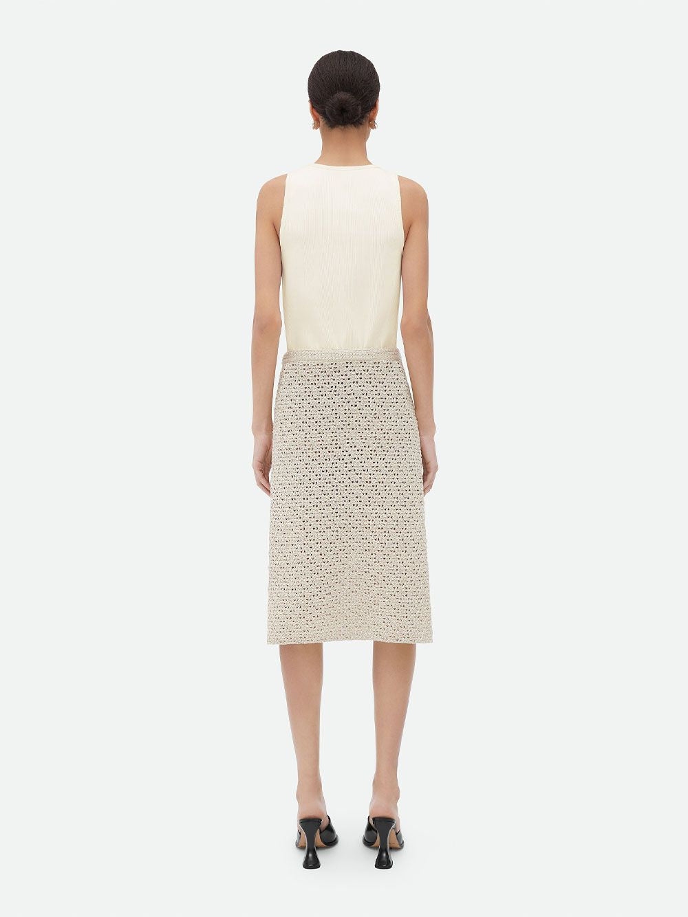 BOTTEGA VENETA Crochet Skirt in Nude & Neutrals for Women