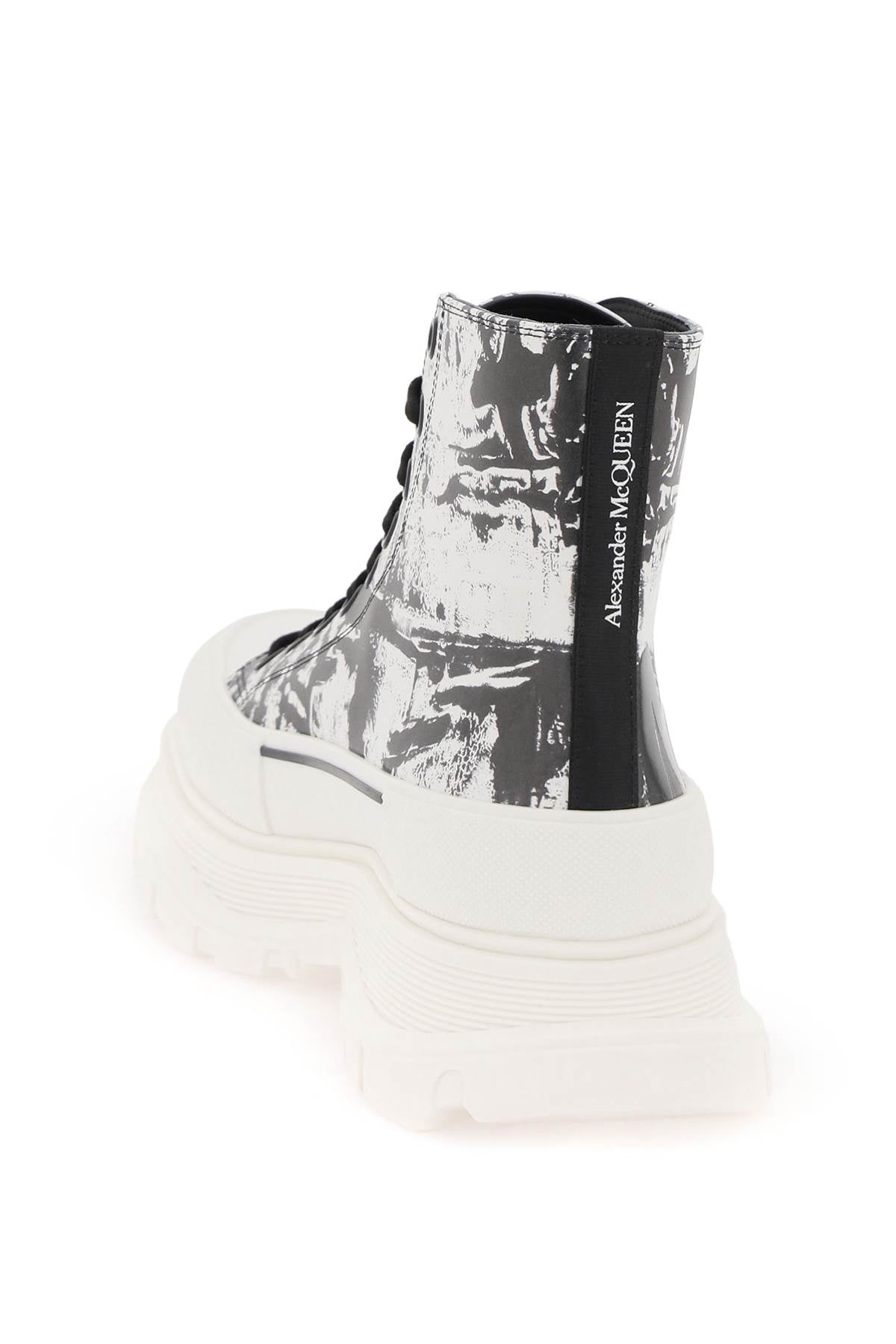 Graffiti Print Ankle Boots in Mixed Colours for Men