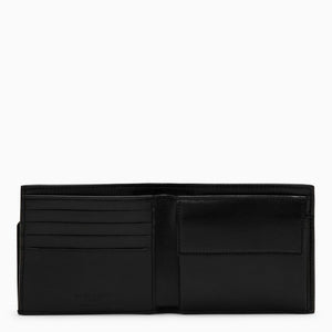 SAINT LAURENT Men's Black Grained Leather East/West Wallet with Coin Purse for SS24