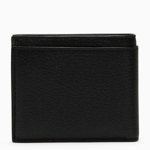 SAINT LAURENT Men's Black Grained Leather East/West Wallet with Coin Purse for SS24