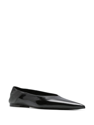 SAINT LAURENT Classic Black Leather Nour Sandals for Women