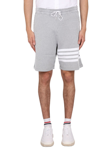 THOM BROWNE Men's Mini Striped Bermuda Shorts