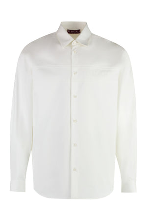 GUCCI Elegant Cotton Blend Shirt with Embossed Logo