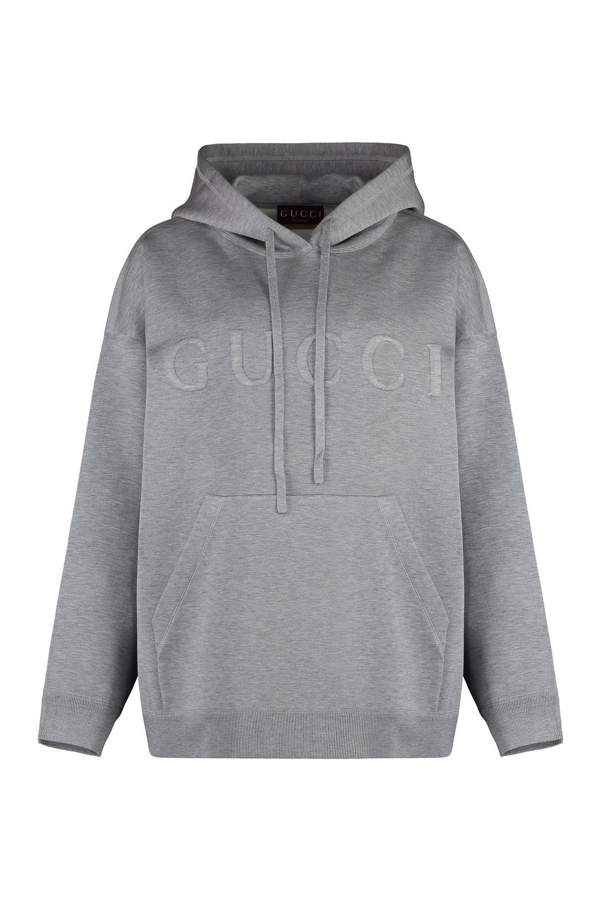 Áo Hoodie Nữ Có Logo Nổi Màu Xám