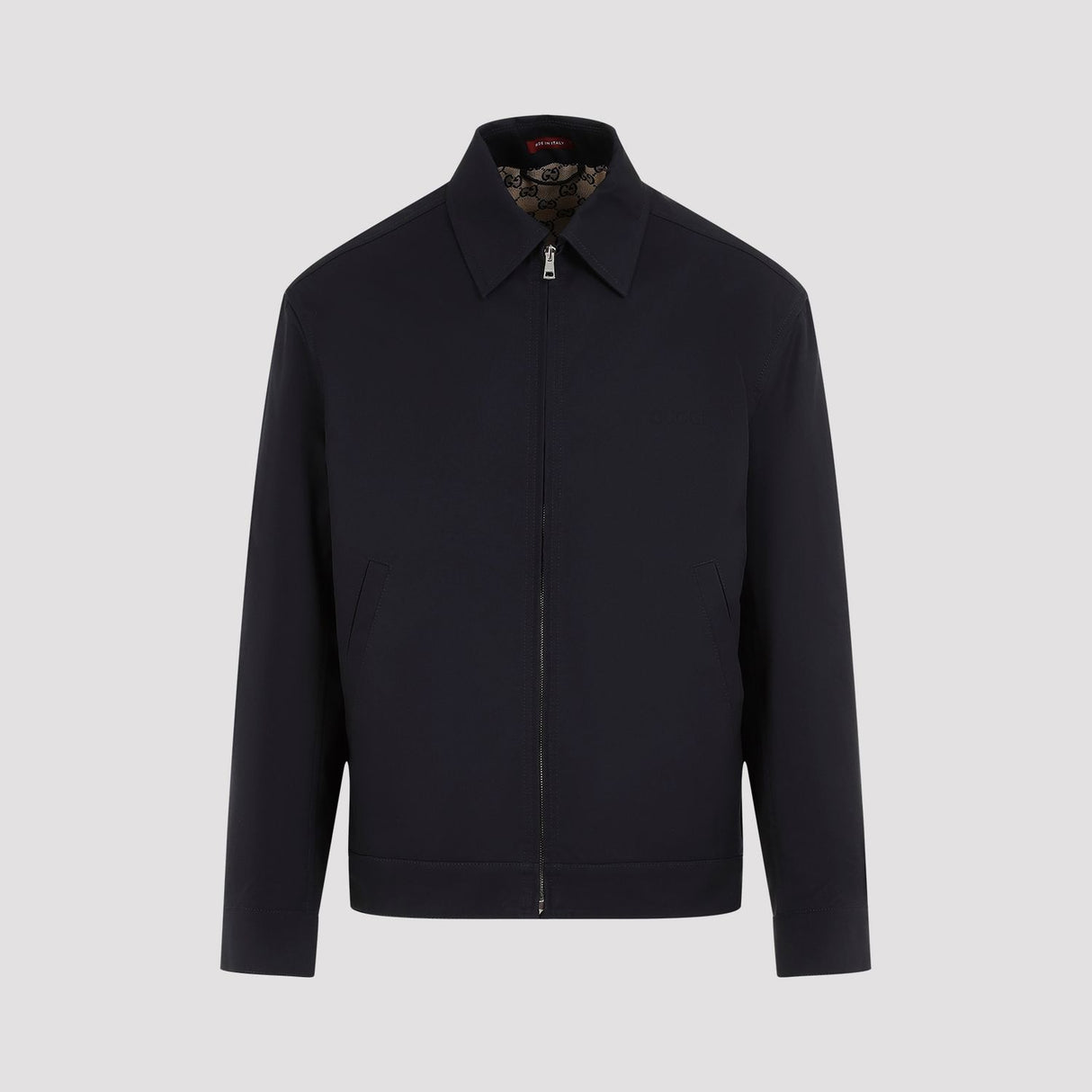 GUCCI Men's Classic Blue Cotton Blouson Jacket