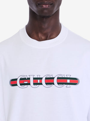 GUCCI Iconic Web Print Crewneck Tee