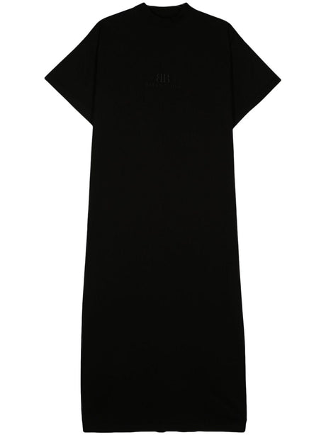 BALENCIAGA Cotton Crew Neck Dress with Ankle-Length Hem