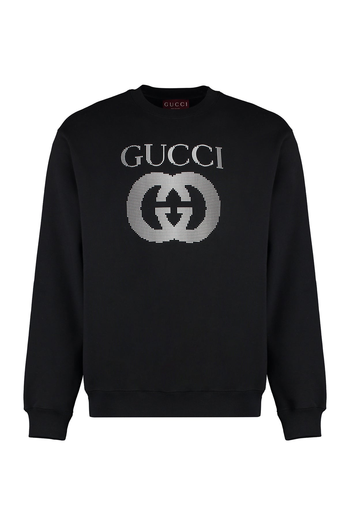 GUCCI Men's Cotton Crew-Neck Sweatshirt with Logo