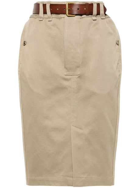 SAINT LAURENT Women's Cotton Pencil Skirt - Size 40